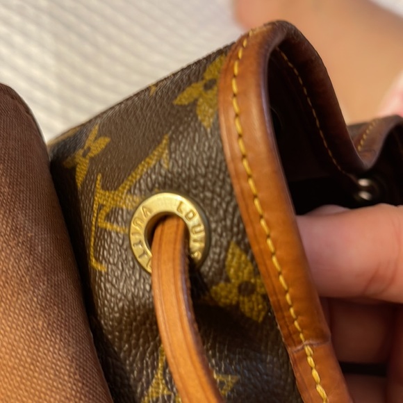 Authentic Louis Vuitton Backpack Nag Montsouris MM Monogram Used LV Vintage. - Picture 13 of 14